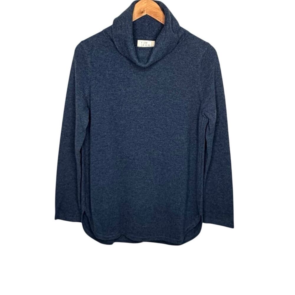 Cynthia Rowley 2 ply cashmere tunic blue top size large